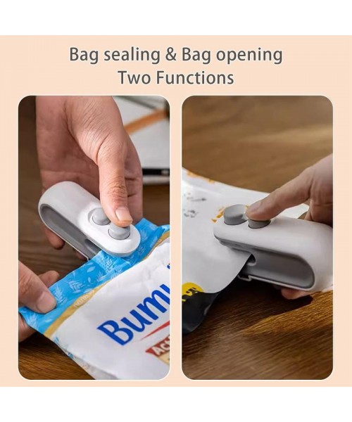 Mini snack bag sealing machine, rechargeable bag sealer, 2 to 1 bag heat sealing machine, chip knife, plastic bag resealing machine, keep food fresh, small sealing machine, USB rechargeable sealing machine, food storage sealing machine