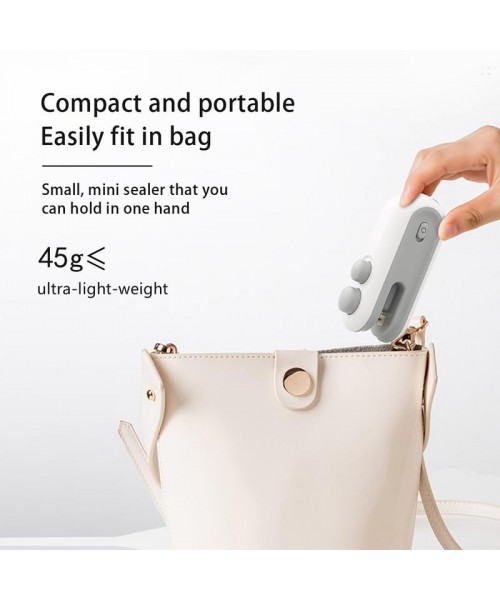 Mini snack bag sealing machine, rechargeable bag sealer, 2 to 1 bag heat sealing machine, chip knife, plastic bag resealing machine, keep food fresh, small sealing machine, USB rechargeable sealing machine, food storage sealing machine