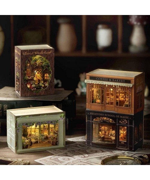 Fantasy Magic Cube Series DIY Miniature Dollhouse Cabin, 1 Box DIY Creative Home Bedroom Decoration, Wooden Handmade 3D Puzzle Model Toy, Thanksgiving Christmas Gift Set, Compacthouse