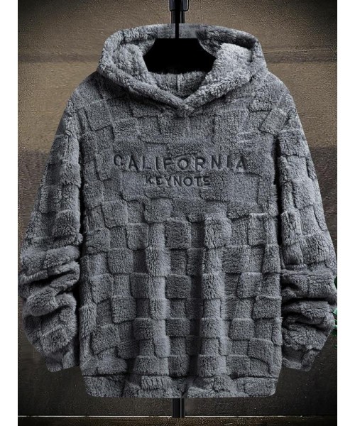 Men's Letter Embroidery Textured Drop Shoulder Fuzzy Hoodie, 1 Count Regular Fit Casual Fashion Long Sleeve Hooded Sweatshirt for Spring & Fall, Fashion Men's Clothes for Daily Wear Men's Letter Embroidery Textured Drop Shoulder Fuzzy Hoodie, 1 Count Regular Fit Casual Fashion Long Sleeve Hooded Sweatshirt for Spring & Fall, Fashion Men's Clothes for Daily Wear
