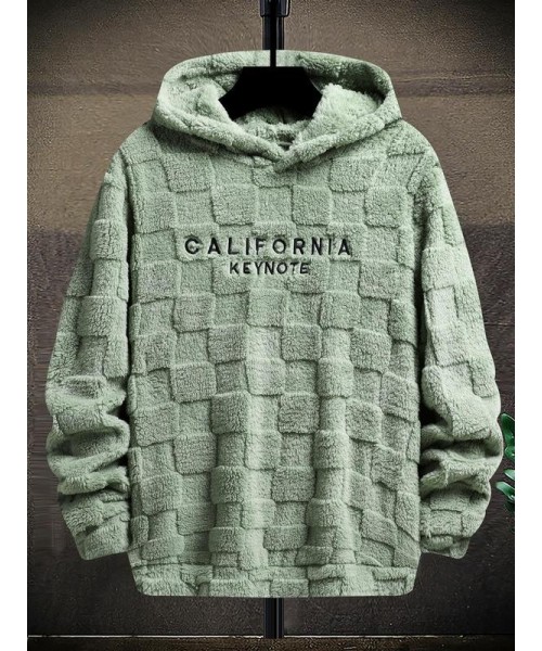 Men's Letter Embroidery Textured Drop Shoulder Fuzzy Hoodie, 1 Count Regular Fit Casual Fashion Long Sleeve Hooded Sweatshirt for Spring & Fall, Fashion Men's Clothes for Daily Wear Men's Letter Embroidery Textured Drop Shoulder Fuzzy Hoodie, 1 Count Regular Fit Casual Fashion Long Sleeve Hooded Sweatshirt for Spring & Fall, Fashion Men's Clothes for Daily Wear