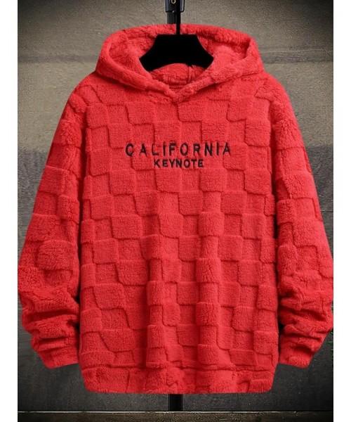 Men's Letter Embroidery Textured Drop Shoulder Fuzzy Hoodie, 1 Count Regular Fit Casual Fashion Long Sleeve Hooded Sweatshirt for Spring & Fall, Fashion Men's Clothes for Daily Wear Men's Letter Embroidery Textured Drop Shoulder Fuzzy Hoodie, 1 Count Regular Fit Casual Fashion Long Sleeve Hooded Sweatshirt for Spring & Fall, Fashion Men's Clothes for Daily Wear
