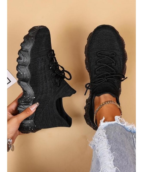 2024 Summer Lace-up Low Top Slip on Women Sneakers, Comfortable Ankle Socks Shoes, Knit Sports Running Shoes, Back To School Women's Workout Sneakers As Gift, for Fall Outfit 2024 Summer Lace-up Low Top Slip on Women Sneakers, Comfortable Ankle Socks Shoes, Knit Sports Running Shoes, Back To School Women's Workout Sneakers As Gift, for Fall Outfit