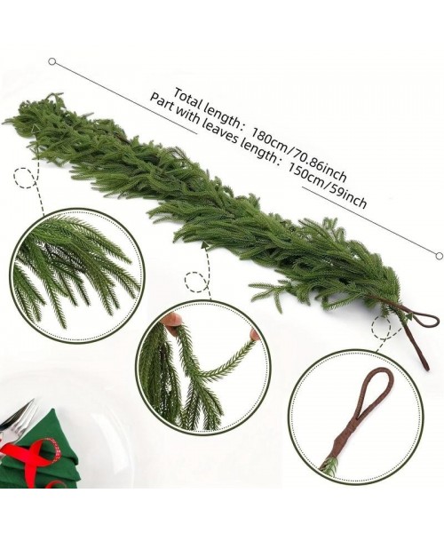 Artificial Pine Hanging Garland, 1 Count 59in Fake Greenery Pine Garland, Decorative Plant for Home Party & Festival & Outdoor Decor Artificial Pine Hanging Garland, 1 Count 59in Fake Greenery Pine Garland, Decorative Plant for Home Party & Festival & Outdoor Decor