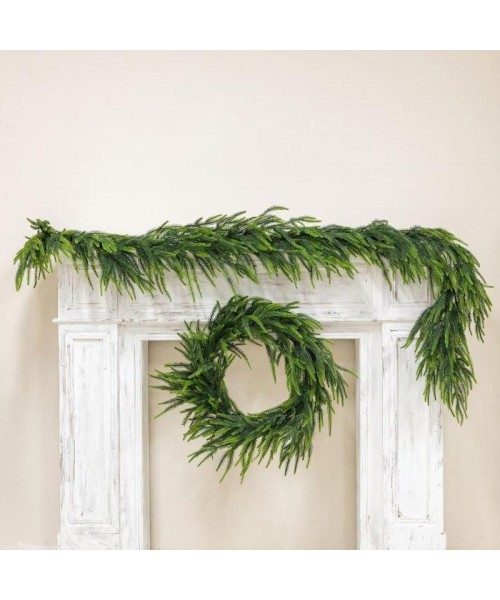 Artificial Pine Hanging Garland, 1 Count 59in Fake Greenery Pine Garland, Decorative Plant for Home Party & Festival & Outdoor Decor Artificial Pine Hanging Garland, 1 Count 59in Fake Greenery Pine Garland, Decorative Plant for Home Party & Festival & Outdoor Decor