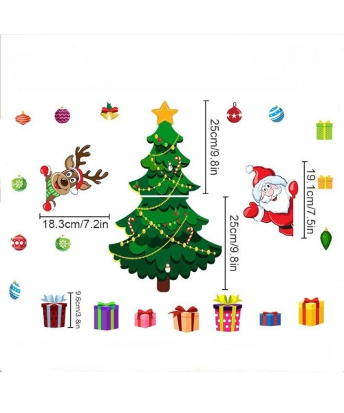 Christmas Themed Magnetic Sticker, 1 Set Cartoon Santa Claus & Reindeer & Tree Pattern&nbsp;Refrigerator Magnets, Holiday Party Atmosphere Enhancer