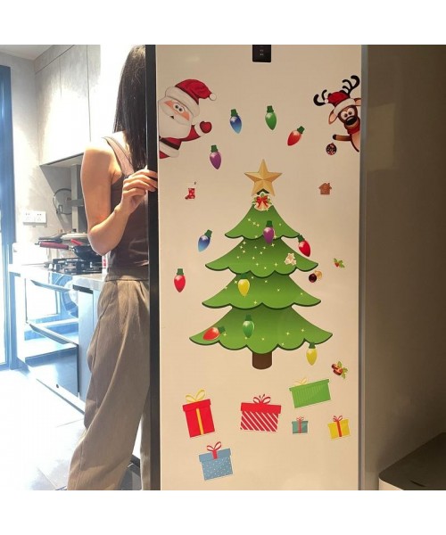 Christmas Themed Magnetic Sticker, 1 Set Cartoon Santa Claus & Reindeer & Tree Pattern&nbsp;Refrigerator Magnets, Holiday Party Atmosphere Enhancer