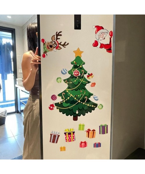 Christmas Themed Magnetic Sticker, 1 Set Cartoon Santa Claus & Reindeer & Tree Pattern&nbsp;Refrigerator Magnets, Holiday Party Atmosphere Enhancer