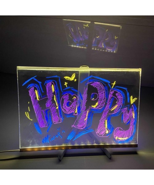 LED Note Board with Colors Acrylic Dry Erase Board with Light Glowing LED Message Board with Stand Light Up and 14 Pins 11.8x7.9 inch LED Whiteboard for Office School Home Kids LED Note Board with Colors Acrylic Dry Erase Board with Light Glowing LED Message Board with Stand Light Up and 14 Pins 11.8x7.9 inch LED Whiteboard for Office School Home Kids