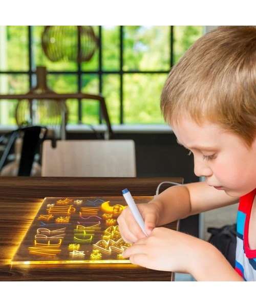 LED Note Board with Colors Acrylic Dry Erase Board with Light Glowing LED Message Board with Stand Light Up and 14 Pins 11.8x7.9 inch LED Whiteboard for Office School Home Kids LED Note Board with Colors Acrylic Dry Erase Board with Light Glowing LED Message Board with Stand Light Up and 14 Pins 11.8x7.9 inch LED Whiteboard for Office School Home Kids