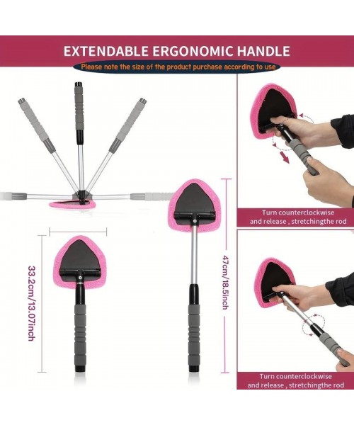 Windshield Cleaning Tool, Microfiber Car Window Cleaning Tool with Extendable Handle & 2 Cloth Pad Head, Auto Interior Exterior Glass Wiper, Car Glass Cleaner Kit, Car Washing Accessories, Window Cleaning Kit Windshield Cleaning Tool, Microfiber Car Window Cleaning Tool with Extendable Handle & 2 Cloth Pad Head, Auto Interior Exterior Glass Wiper, Car Glass Cleaner Kit, Car Washing Accessories, Window Cleaning Kit