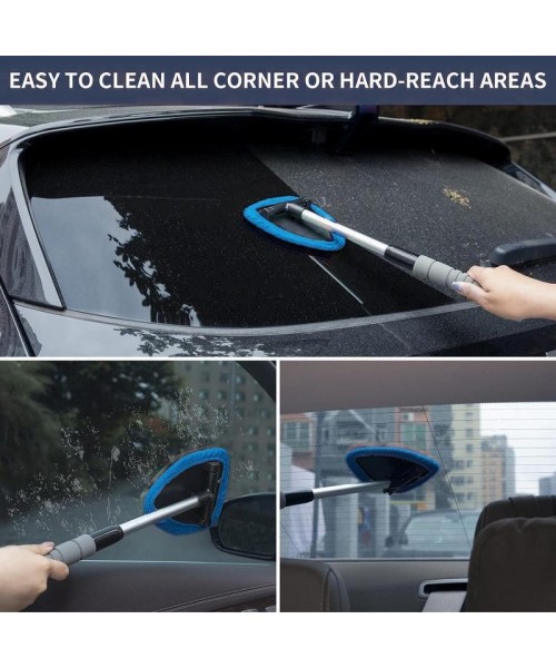 Windshield Cleaning Tool, Microfiber Car Window Cleaning Tool with Extendable Handle & 2 Cloth Pad Head, Auto Interior Exterior Glass Wiper, Car Glass Cleaner Kit, Car Washing Accessories, Window Cleaning Kit Windshield Cleaning Tool, Microfiber Car Window Cleaning Tool with Extendable Handle & 2 Cloth Pad Head, Auto Interior Exterior Glass Wiper, Car Glass Cleaner Kit, Car Washing Accessories, Window Cleaning Kit