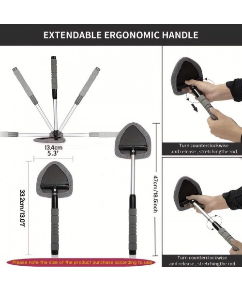Windshield Cleaning Tool, Microfiber Car Window Cleaning Tool with Extendable Handle & 2 Cloth Pad Head, Auto Interior Exterior Glass Wiper, Car Glass Cleaner Kit, Car Washing Accessories, Window Cleaning Kit Windshield Cleaning Tool, Microfiber Car Window Cleaning Tool with Extendable Handle & 2 Cloth Pad Head, Auto Interior Exterior Glass Wiper, Car Glass Cleaner Kit, Car Washing Accessories, Window Cleaning Kit