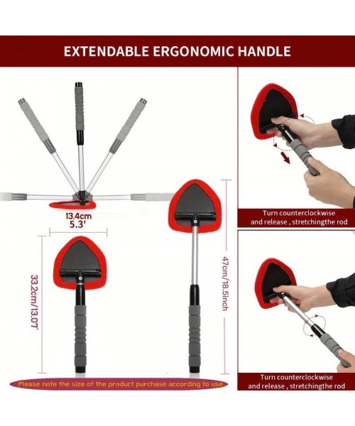 Windshield Cleaning Tool, Microfiber Car Window Cleaning Tool with Extendable Handle & 2 Cloth Pad Head, Auto Interior Exterior Glass Wiper, Car Glass Cleaner Kit, Car Washing Accessories, Window Cleaning Kit Windshield Cleaning Tool, Microfiber Car Window Cleaning Tool with Extendable Handle & 2 Cloth Pad Head, Auto Interior Exterior Glass Wiper, Car Glass Cleaner Kit, Car Washing Accessories, Window Cleaning Kit