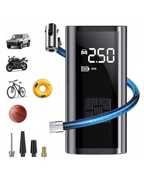 Portable Wireless Car Air Compressor, Automotive Tire Inflator, Multifunctional Electric Tire Inflator Pump for Motorcycle Bicycle AUTO Tyre Balls, Car Repair Tools Portable Wireless Car Air Compressor, Automotive Tire Inflator, Multifunctional Electric Tire Inflator Pump for Motorcycle Bicycle AUTO Tyre Balls, Car Repair Tools