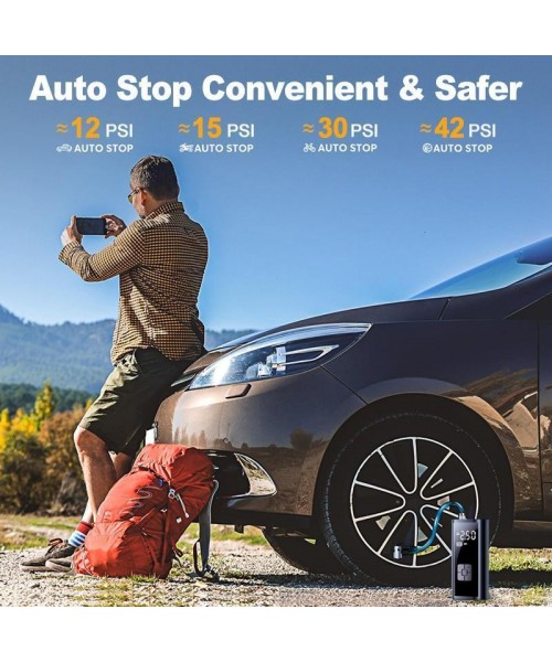 Portable Wireless Car Air Compressor, Automotive Tire Inflator, Multifunctional Electric Tire Inflator Pump for Motorcycle Bicycle AUTO Tyre Balls, Car Repair Tools Portable Wireless Car Air Compressor, Automotive Tire Inflator, Multifunctional Electric Tire Inflator Pump for Motorcycle Bicycle AUTO Tyre Balls, Car Repair Tools