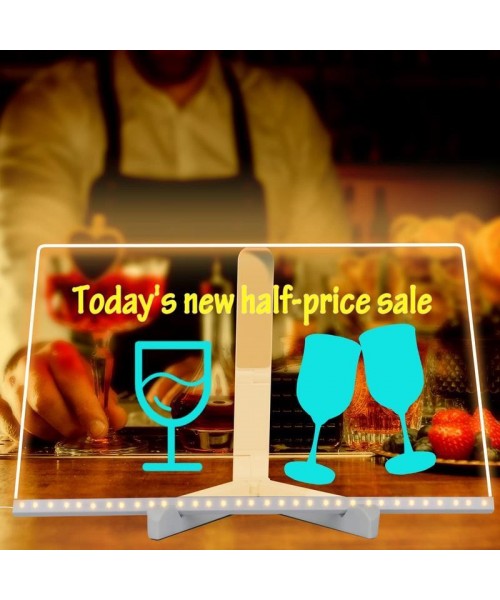 LED Note Board with Colors Acrylic Dry Erase Board with Light Glowing LED Message Board with Stand Light Up and 14 Pins 11.8x7.9 inch LED Whiteboard for Office School Home Kids LED Note Board with Colors Acrylic Dry Erase Board with Light Glowing LED Message Board with Stand Light Up and 14 Pins 11.8x7.9 inch LED Whiteboard for Office School Home Kids