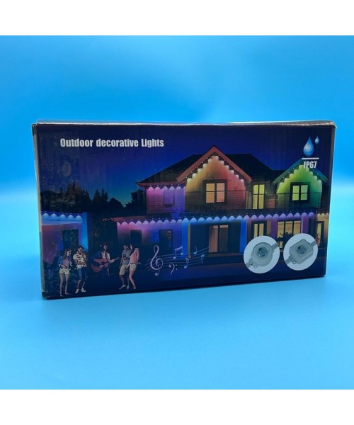 Outdoor Decorative Light, RGBIC Smart Eaves Light, IP67 Waterproof Outdoor Lighting for House Roofs, Suitable for Holiday Decor