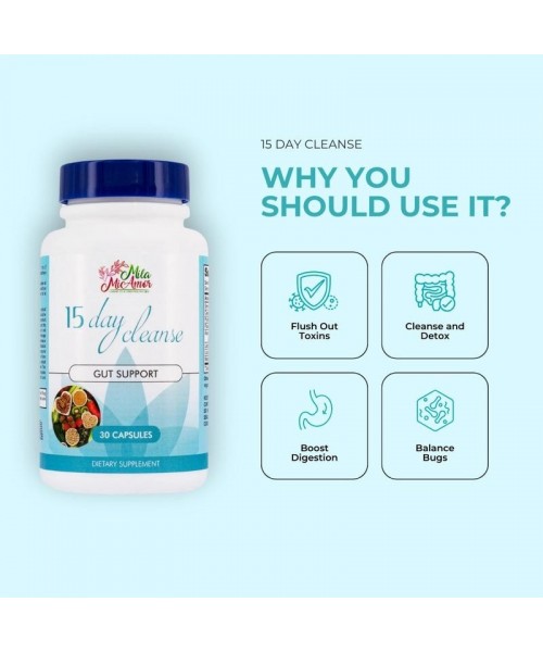 15 Day Cleanse Bundle | Gut and Colon Support | Caffeine Free | Advanced Formula with Senna, Cascara Sagrada, & Psyllium Husk | Non-GMO | 2 bottles