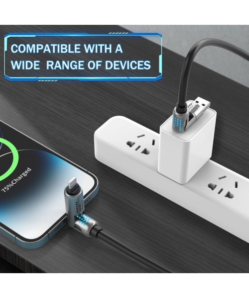 240W 4-in-1 USB-C Cable - PD 5A Fast Charging & Data Sync with USB A,TYPE C & Lightning, Breathing Light, Aluminum Alloy Design, 4FT Silicone Cable, Compatible with iPhone 16/15, iPad Pro, Samsung, and Laptops Android Device 240W 4-in-1 USB-C Cable - PD 5A Fast Charging & Data Sync with USB A,TYPE C & Lightning, Breathing Light, Aluminum Alloy Design, 4FT Silicone Cable, Compatible with iPhone 16/15, iPad Pro, Samsung, and Laptops Android Device