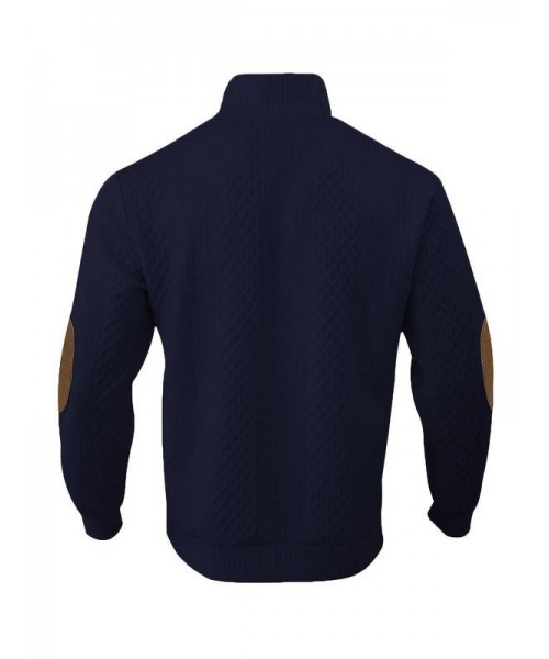 Men's Colorblock Patchwork Jacquard Button Front Sweatshirt, Regular Fit Casual Long Sleeve Stand Collar Sweatshirt for Fall & Winter, Fashion Men's Knitwear for Daily Wear Men's Colorblock Patchwork Jacquard Button Front Sweatshirt, Regular Fit Casual Long Sleeve Stand Collar Sweatshirt for Fall & Winter, Fashion Men's Knitwear for Daily Wear