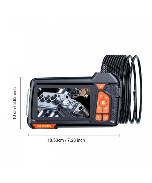 Industrial Endoscope Borescope Camera with Light, 4.3 Inch Screen HD Digital Snake Camera, Waterproof Sewer Inspection Camera with 6 LED Lights, Semi-Rigid Cable, Measuring Gauges Industrial Endoscope Borescope Camera with Light, 4.3 Inch Screen HD Digital Snake Camera, Waterproof Sewer Inspection Camera with 6 LED Lights, Semi-Rigid Cable, Measuring Gauges