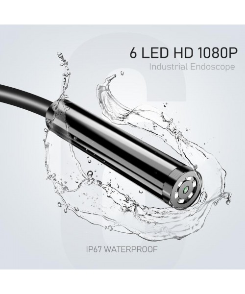 Industrial Endoscope Borescope Camera with Light, 4.3 Inch Screen HD Digital Snake Camera, Waterproof Sewer Inspection Camera with 6 LED Lights, Semi-Rigid Cable, Measuring Gauges Industrial Endoscope Borescope Camera with Light, 4.3 Inch Screen HD Digital Snake Camera, Waterproof Sewer Inspection Camera with 6 LED Lights, Semi-Rigid Cable, Measuring Gauges