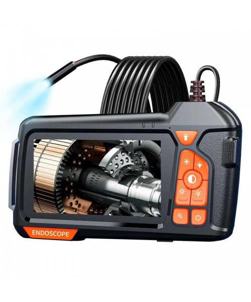 Industrial Endoscope Borescope Camera with Light, 4.3 Inch Screen HD Digital Snake Camera, Waterproof Sewer Inspection Camera with 6 LED Lights, Semi-Rigid Cable, Measuring Gauges Industrial Endoscope Borescope Camera with Light, 4.3 Inch Screen HD Digital Snake Camera, Waterproof Sewer Inspection Camera with 6 LED Lights, Semi-Rigid Cable, Measuring Gauges