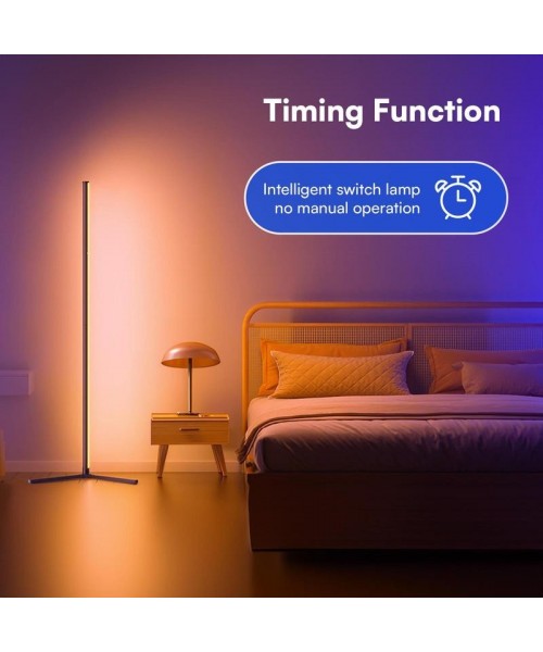 Fall&nbsp;RGB Corner Floor Lamp, USB Powered Color Changing LED Light with Music Sync, Modern Mood Lighting Corner Lamp with Remote Control for Office Bedroom,&nbsp;Funky Cool Furniture,&nbsp;Prince Room