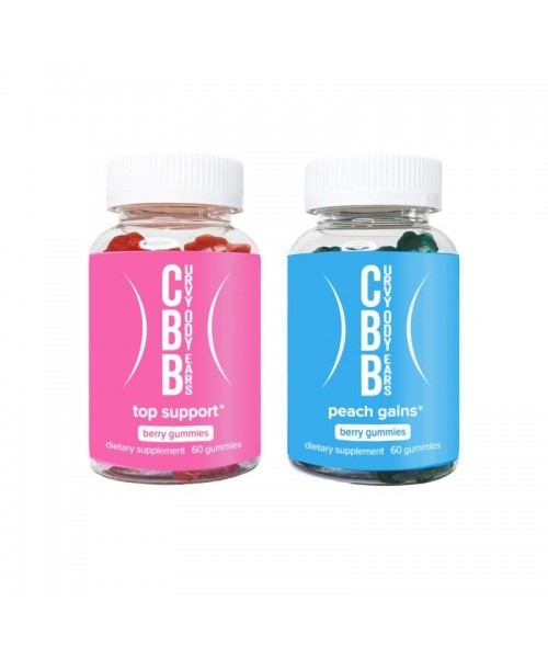 Combo Pack - Top Support and Peach Gains Gummies - Workout Aid - Women’s Support Supplement - Berry Flavored - Essential Herbs - Multivitamins