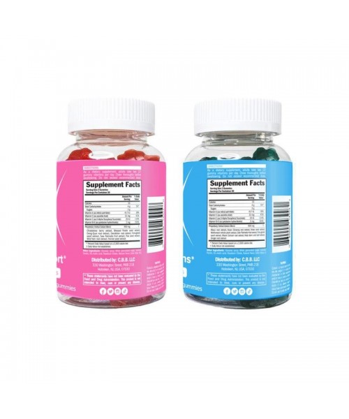Combo Pack - Top Support and Peach Gains Gummies - Workout Aid - Women’s Support Supplement - Berry Flavored - Essential Herbs - Multivitamins Combo Pack - Top Support and Peach Gains Gummies - Workout Aid - Women’s Support Supplement - Berry Flavored - Essential Herbs - Multivitamins