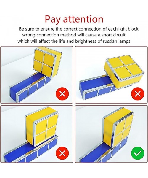 [Christmas gift]7 PCS Stackable Night Light 3D Puzzles Toy 7 Colors Magic Blocks Induction Interlocking LED Novelty Desk Lamp Lighting DIY for Teens and Adults Home Deco Great Gift for Birthday