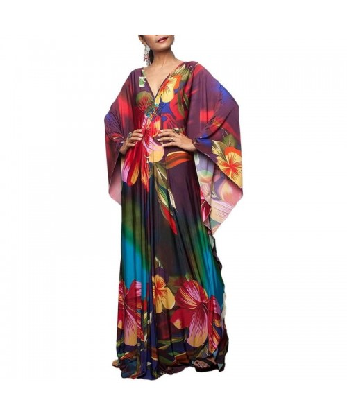 Women Ethnic Print Kaftan Dress ,All Over Print Sleeve TunicDress, Boho Casual V Neck 3/4 Sleeve TunicDress for Women, Women's Plus size Cover Up,Mrs. Roper Kaftan ,bubu,mumu,Casual Womenswear Women Ethnic Print Kaftan Dress ,All Over Print Sleeve TunicDress, Boho Casual V Neck 3/4 Sleeve TunicDress for Women, Women's Plus size Cover Up,Mrs. Roper Kaftan ,bubu,mumu,Casual Womenswear
