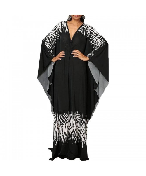 Women Ethnic Print Kaftan Dress ,All Over Print Sleeve TunicDress, Boho Casual V Neck 3/4 Sleeve TunicDress for Women, Women's Plus size Cover Up,Mrs. Roper Kaftan ,bubu,mumu,Casual Womenswear Women Ethnic Print Kaftan Dress ,All Over Print Sleeve TunicDress, Boho Casual V Neck 3/4 Sleeve TunicDress for Women, Women's Plus size Cover Up,Mrs. Roper Kaftan ,bubu,mumu,Casual Womenswear