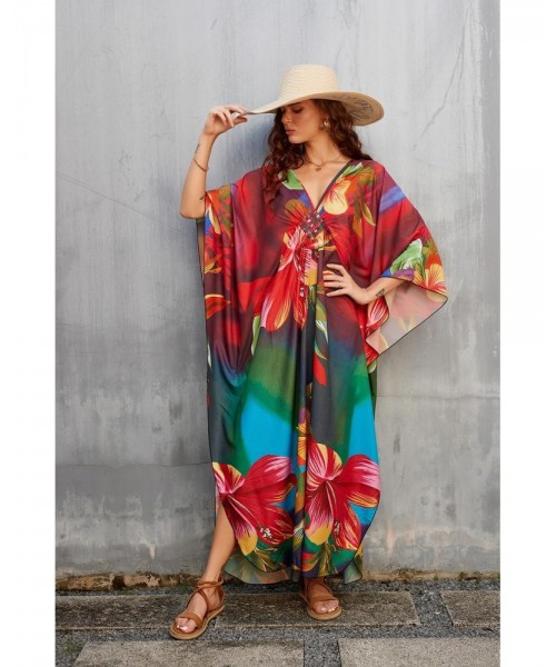 Women Ethnic Print Kaftan Dress ,All Over Print Sleeve TunicDress, Boho Casual V Neck 3/4 Sleeve TunicDress for Women, Women's Plus size Cover Up,Mrs. Roper Kaftan ,bubu,mumu,Casual Womenswear Women Ethnic Print Kaftan Dress ,All Over Print Sleeve TunicDress, Boho Casual V Neck 3/4 Sleeve TunicDress for Women, Women's Plus size Cover Up,Mrs. Roper Kaftan ,bubu,mumu,Casual Womenswear