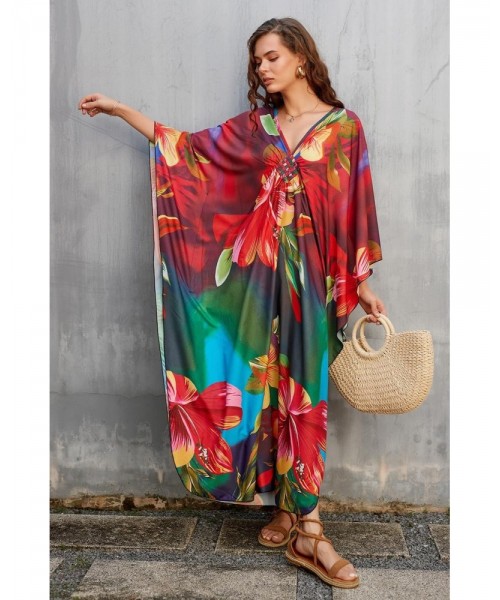 Women Ethnic Print Kaftan Dress ,All Over Print Sleeve TunicDress, Boho Casual V Neck 3/4 Sleeve TunicDress for Women, Women's Plus size Cover Up,Mrs. Roper Kaftan ,bubu,mumu,Casual Womenswear Women Ethnic Print Kaftan Dress ,All Over Print Sleeve TunicDress, Boho Casual V Neck 3/4 Sleeve TunicDress for Women, Women's Plus size Cover Up,Mrs. Roper Kaftan ,bubu,mumu,Casual Womenswear
