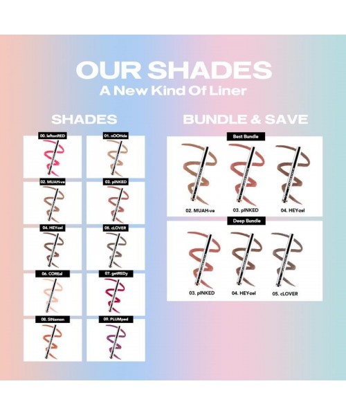 LIP LINER STAY-N - Peel-Off Lip Liner Stain - Lasts All Day & Night Eyeliner Lipliner LIP LINER STAY-N - Peel-Off Lip Liner Stain - Lasts All Day & Night Eyeliner Lipliner