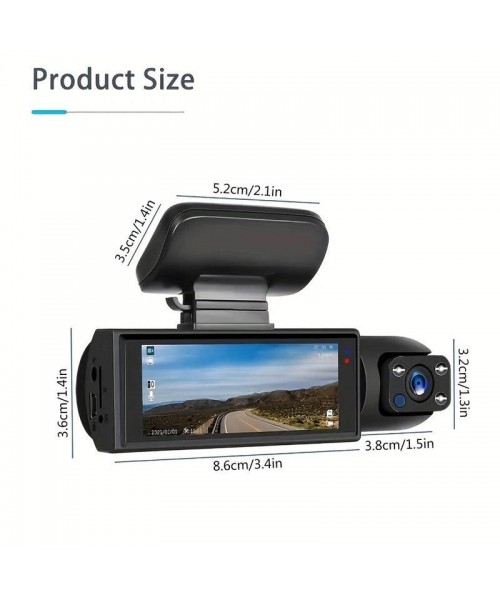 3.16 Inch Screen Car Dash Cam with 32G Card for Summer, 1080P HD Car Dash Cam, Front & Inside Dual Recording Car DVR, Dash Camera for Car, Full HD Car Recorder with IR Night Vision & Loop Recording, Car Video Surveillance Tool, Car Accessories 3.16 Inch Screen Car Dash Cam with 32G Card for Summer, 1080P HD Car Dash Cam, Front & Inside Dual Recording Car DVR, Dash Camera for Car, Full HD Car Recorder with IR Night Vision & Loop Recording, Car Video Surveillance Tool, Car Accessories