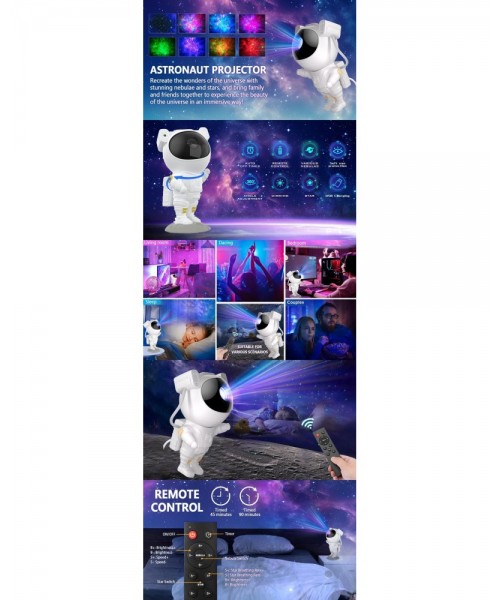 Astronaut Galaxy Projector - Star Projector, Remote Control Spaceman Night Light with Timer, for Gaming Room, Gift for Kids Adults for Bedroom, Christmas, Birthdays, Valentine's Day blackfridaydeals Astronaut Galaxy Projector - Star Projector, Remote Control Spaceman Night Light with Timer, for Gaming Room, Gift for Kids Adults for Bedroom, Christmas, Birthdays, Valentine's Day blackfridaydeals