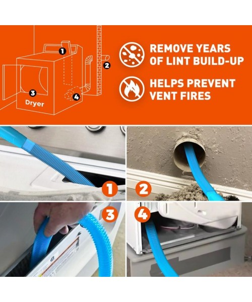Dryer Vent Cleaner Kit Vacuum Hose Attachment Brush, Lint Remover, Dryer Vent Vacuum Hose, Dryer Cleaning, adjustable tool Dryer Vent Cleaner Kit Vacuum Hose Attachment Brush, Lint Remover, Dryer Vent Vacuum Hose, Dryer Cleaning, adjustable tool