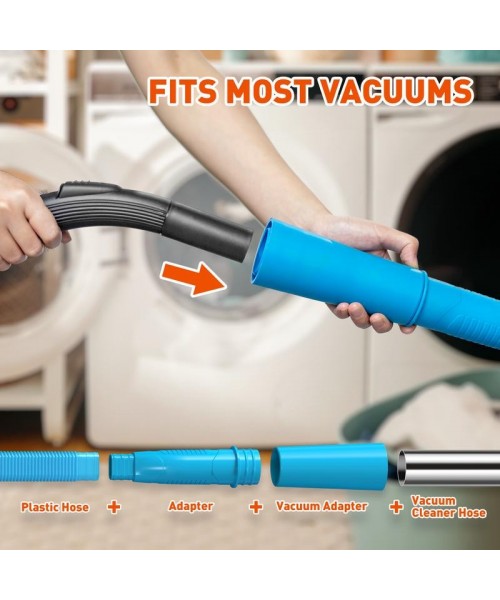 Dryer Vent Cleaner Kit Vacuum Hose Attachment Brush, Lint Remover, Dryer Vent Vacuum Hose, Dryer Cleaning, adjustable tool Dryer Vent Cleaner Kit Vacuum Hose Attachment Brush, Lint Remover, Dryer Vent Vacuum Hose, Dryer Cleaning, adjustable tool