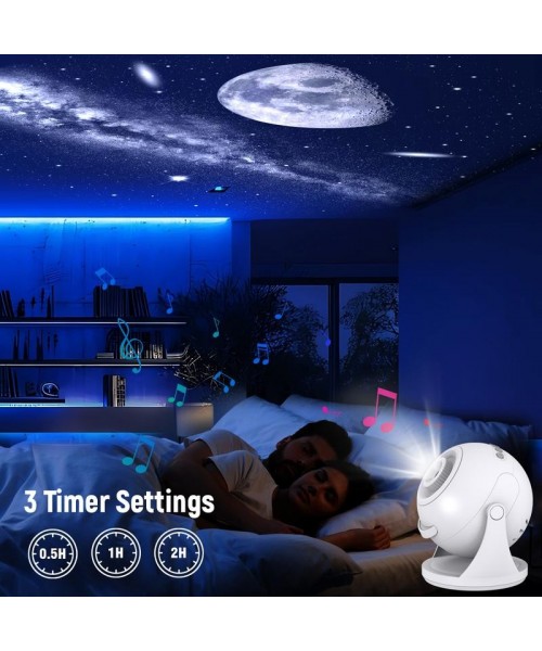 VanSmaGo White Noise Sound Machine with Galaxy Projector - Sound Machine White Noise Machine for Adults, Kids & Baby, 30 Nature Sound, HD Projection, Timer, HD Projection, Baby Sound Machine for Sleep, Relax, Meditation, Office, Privacy Home, Gift
