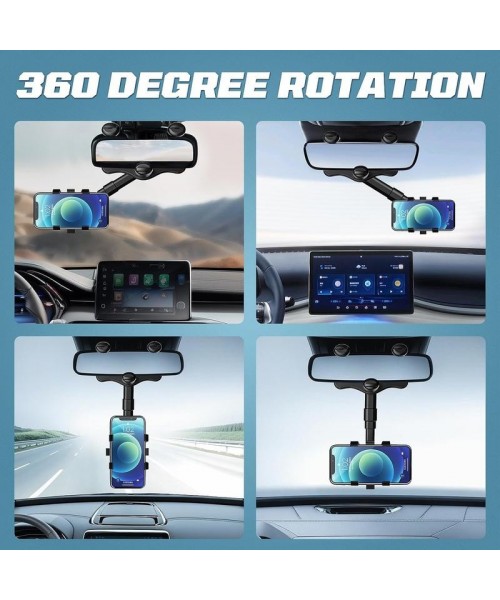 360 Degree Car Phone Holder Rearview Mirror, 2024 New Multifunctional Car Navigation Bracket, 360 Degree Rotatable and Retractable Car Phone Holder, Universal Multifunctional Mobile Phone Holder, Car Accessories 360 Degree Car Phone Holder Rearview Mirror, 2024 New Multifunctional Car Navigation Bracket, 360 Degree Rotatable and Retractable Car Phone Holder, Universal Multifunctional Mobile Phone Holder, Car Accessories
