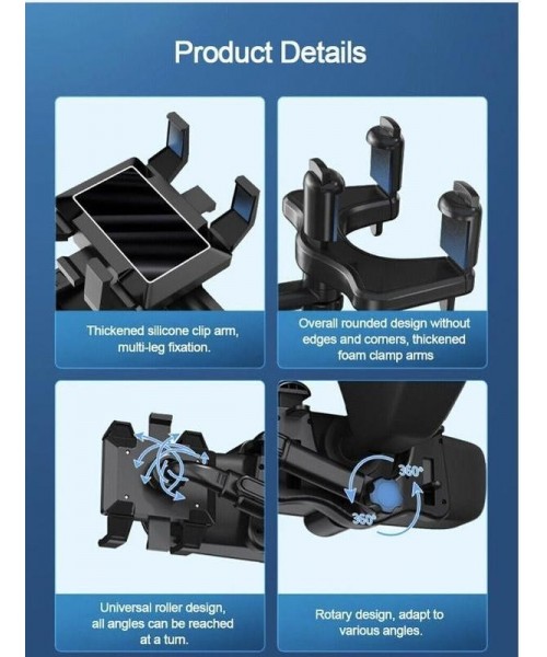 360 Degree Car Phone Holder Rearview Mirror, 2024 New Multifunctional Car Navigation Bracket, 360 Degree Rotatable and Retractable Car Phone Holder, Universal Multifunctional Mobile Phone Holder, Car Accessories 360 Degree Car Phone Holder Rearview Mirror, 2024 New Multifunctional Car Navigation Bracket, 360 Degree Rotatable and Retractable Car Phone Holder, Universal Multifunctional Mobile Phone Holder, Car Accessories