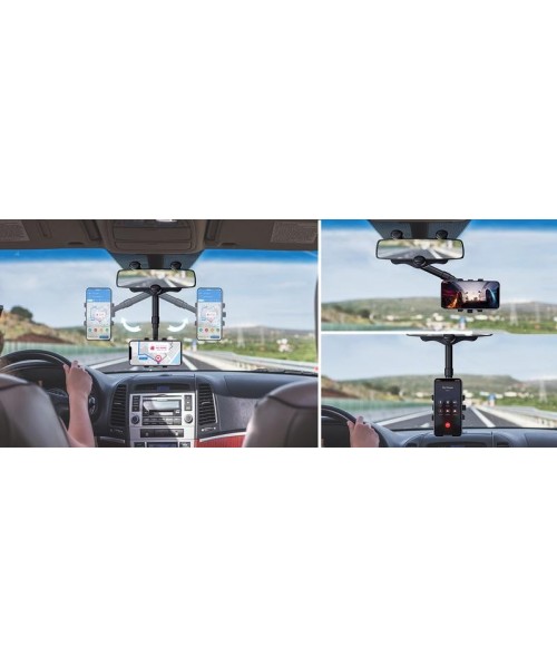 360 Degree Car Phone Holder Rearview Mirror, 2024 New Multifunctional Car Navigation Bracket, 360 Degree Rotatable and Retractable Car Phone Holder, Universal Multifunctional Mobile Phone Holder, Car Accessories 360 Degree Car Phone Holder Rearview Mirror, 2024 New Multifunctional Car Navigation Bracket, 360 Degree Rotatable and Retractable Car Phone Holder, Universal Multifunctional Mobile Phone Holder, Car Accessories
