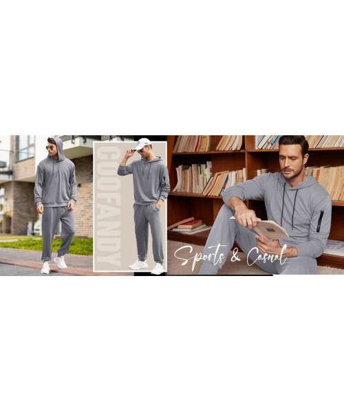 Men's Tracksuit 2 Pack Hooded Athletic Sweatsuits Casual Running Jogging Sport Suit Sets Classic Menswear Cotton Elastic Men's Tracksuit 2 Pack Hooded Athletic Sweatsuits Casual Running Jogging Sport Suit Sets Classic Menswear Cotton Elastic