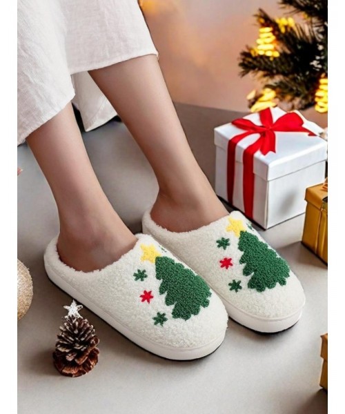 Women's Cute Gingerbread Man Design Plush Slippers, Casual Soft Comfortable Home Slippers, Warm Slippers for Indoor & Outdoor Use for Fall & Winter Women's Cute Gingerbread Man Design Plush Slippers, Casual Soft Comfortable Home Slippers, Warm Slippers for Indoor & Outdoor Use for Fall & Winter