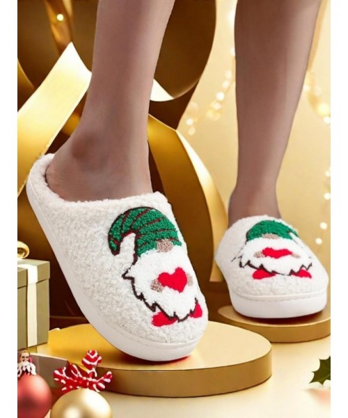 Women's Cute Gingerbread Man Design Plush Slippers, Casual Soft Comfortable Home Slippers, Warm Slippers for Indoor & Outdoor Use for Fall & Winter Women's Cute Gingerbread Man Design Plush Slippers, Casual Soft Comfortable Home Slippers, Warm Slippers for Indoor & Outdoor Use for Fall & Winter