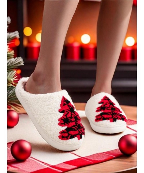 Women's Cute Gingerbread Man Design Plush Slippers, Casual Soft Comfortable Home Slippers, Warm Slippers for Indoor & Outdoor Use for Fall & Winter Women's Cute Gingerbread Man Design Plush Slippers, Casual Soft Comfortable Home Slippers, Warm Slippers for Indoor & Outdoor Use for Fall & Winter