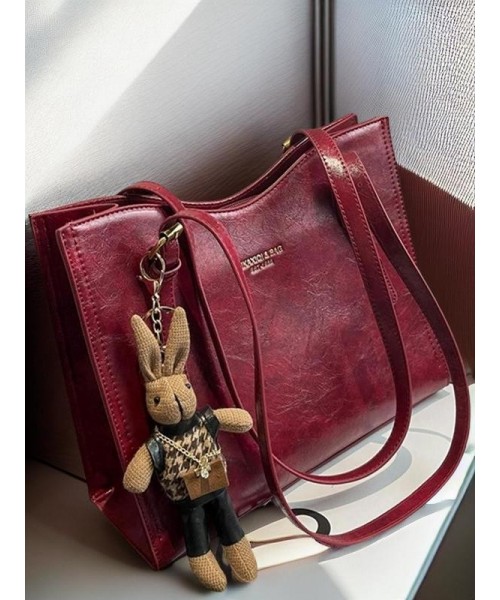 Women's Summer Minimalist Zipper Tote Bag, Work Bag, Fashionable Solid Color Large Capacity Everyday Bags with Rabbit Charm, Female Trendy Commuter Bag for Work & Daily Used, Fall Outfits, Fall Freshness Fall, Birthday Gifts Women's Summer Minimalist Zipper Tote Bag, Work Bag, Fashionable Solid Color Large Capacity Everyday Bags with Rabbit Charm, Female Trendy Commuter Bag for Work & Daily Used, Fall Outfits, Fall Freshness Fall, Birthday Gifts